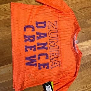 New Neon Orange Zumba top
